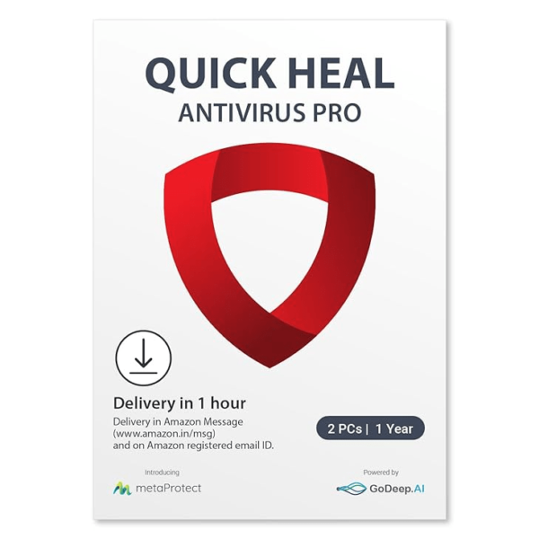 Quick Heal Antivirus Pro 2 Users 1 Year  Authorized Partner | Fast Email Delivery - Image 1