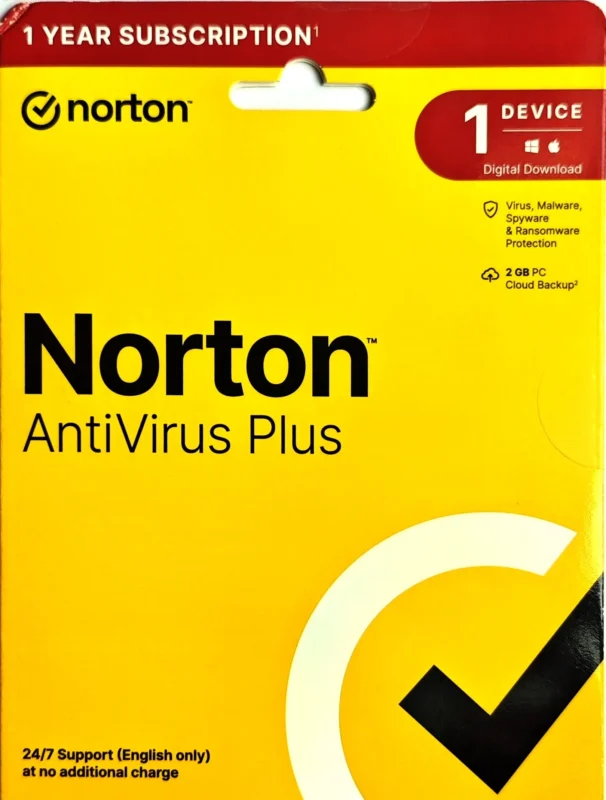 Norton Antivirus plus 1 Devices 1 year