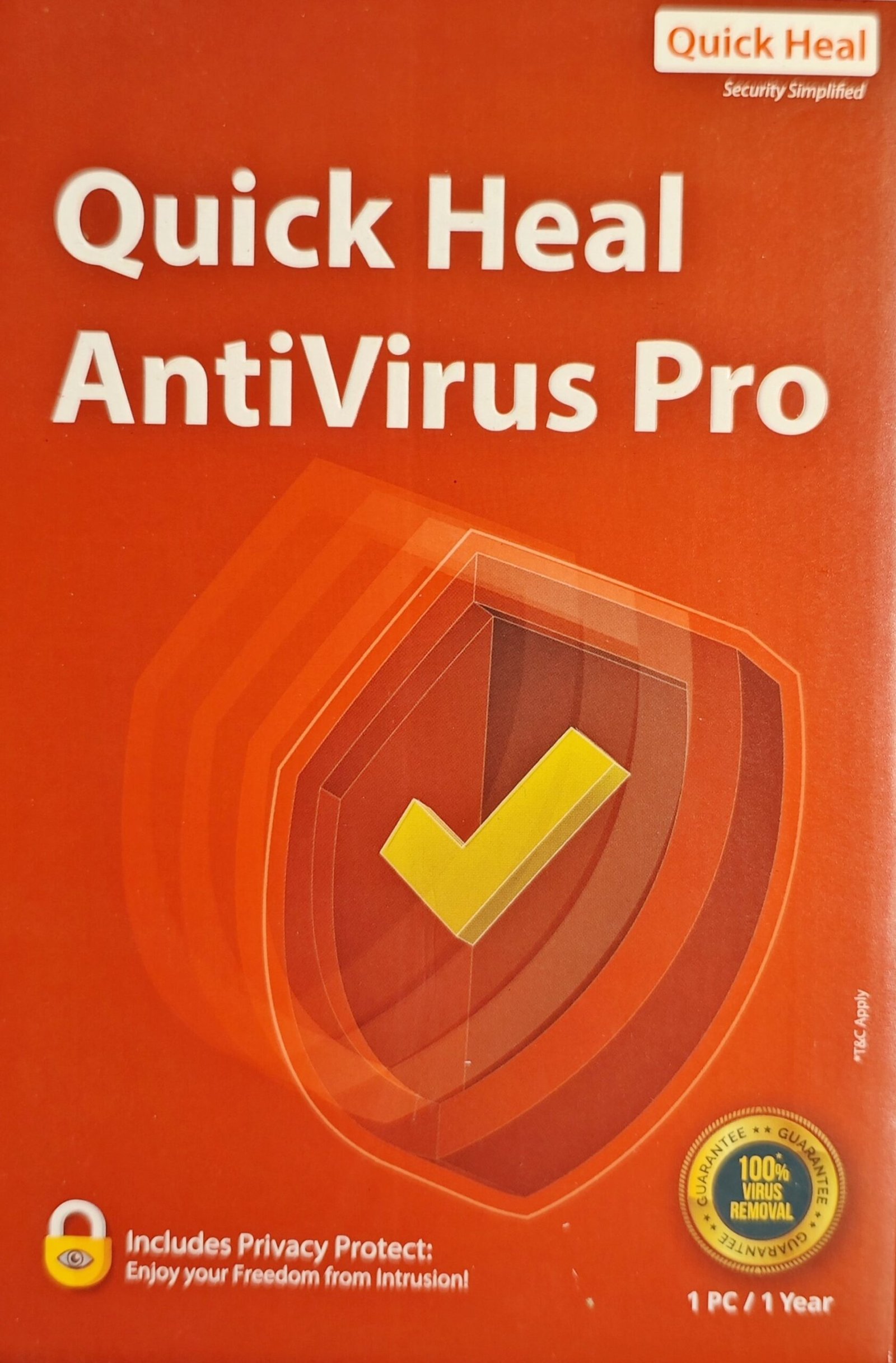 QH AV 1U-1Y Quick Heal Antivirus Pro 1 User 1 Year | Email Delivery - Image 1