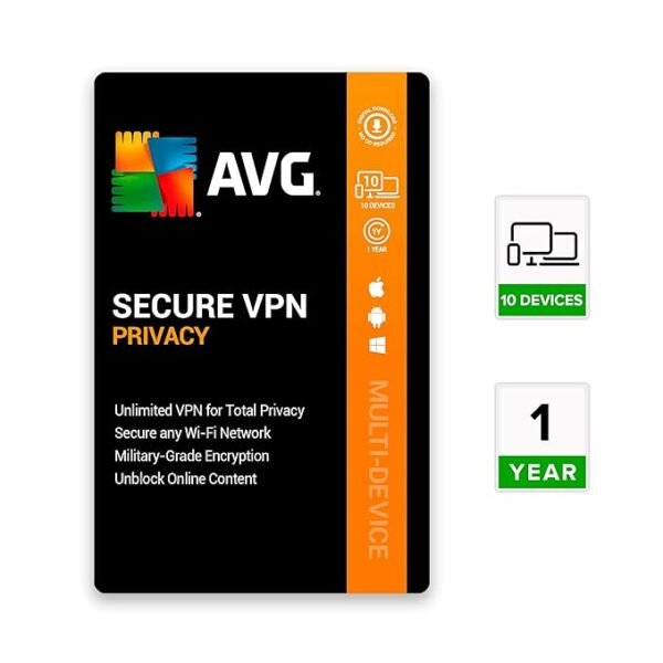 AVG Secure VPN 10 Devices 1 Year - Image 1