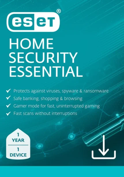 ESET Home Security Essential 1 Users | 1 Year Windows | macOS | Android Instant Email Delivery