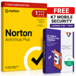 Norton Antivirus Plus – 1 User, 1 Year + FREE K7 Mobile Security License for 1 Year | Instant Email Delivery